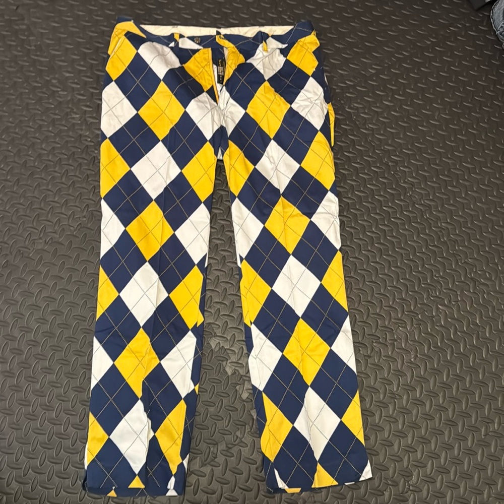 LOUD MOUTH golf pant 42 x 32 blue yellow